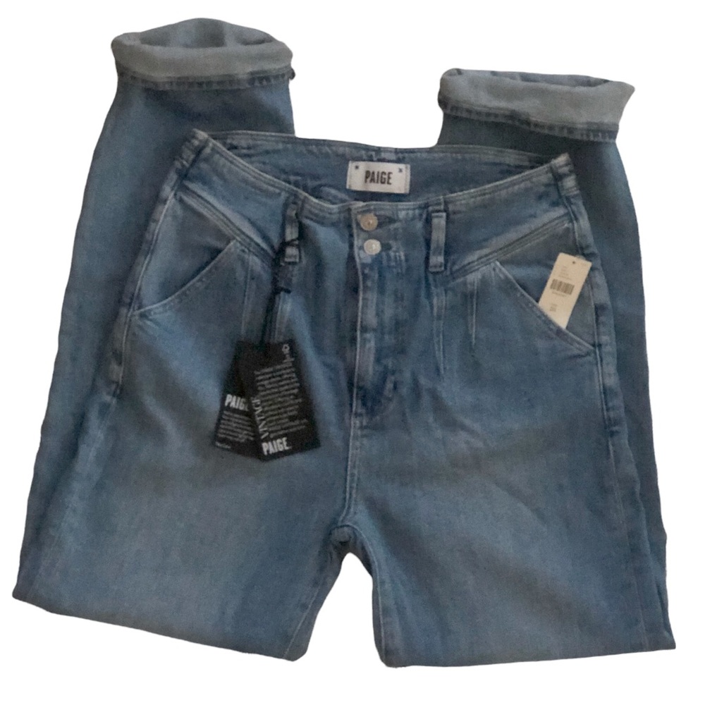 •Paige• NWT • Anthropologie • Ultra High Waisted Pleated Jeans